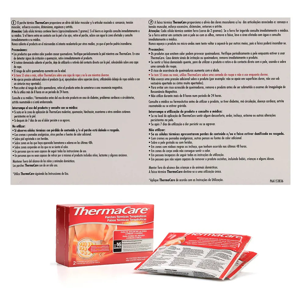 THERMACARE-Patches térmicos para a região lombar THERMACARE 2 u.-DrShampoo - Perfumaria e Cosmética