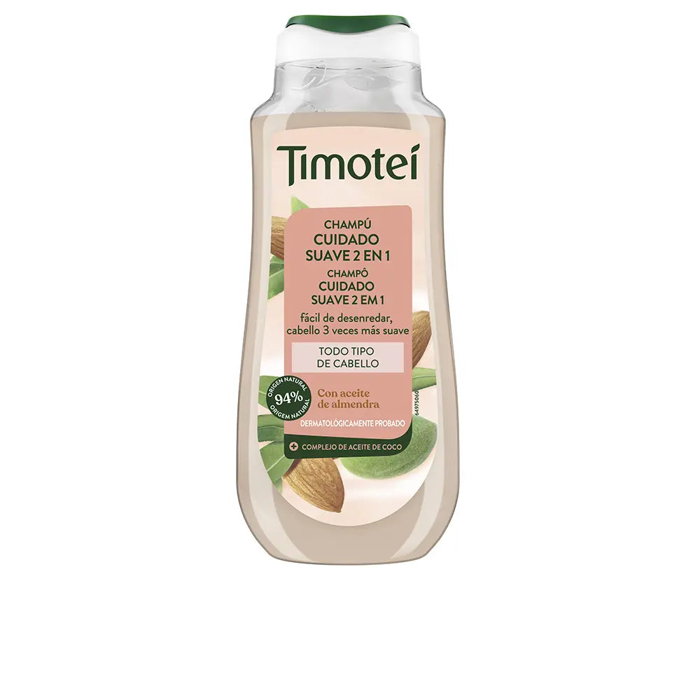 TIMOTEI-TIMOTEI Gentle Care Champô 2 em 1 com Amêndoa e Óleo de Coco para Todos os Tipos de Cabelo 300 ml-DrShampoo - Perfumaria e Cosmética