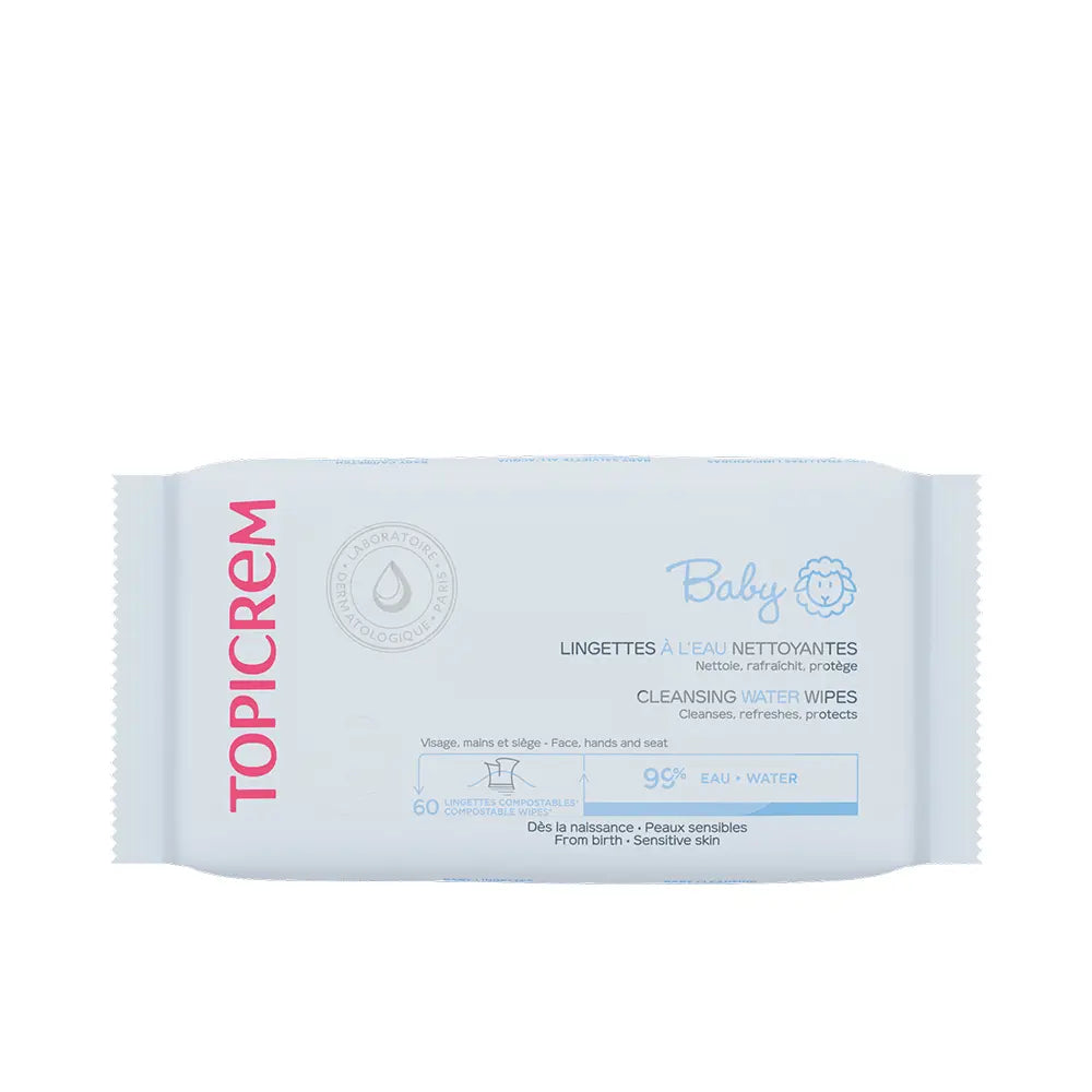 TOPICREM-BABY toalhetes de limpeza à base de água 60 unidades.-DrShampoo - Perfumaria e Cosmética