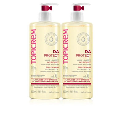 TOPICREM-DA PROTECT óleo de limpeza reabastecedor pack 2 x 500 ml.-DrShampoo - Perfumaria e Cosmética