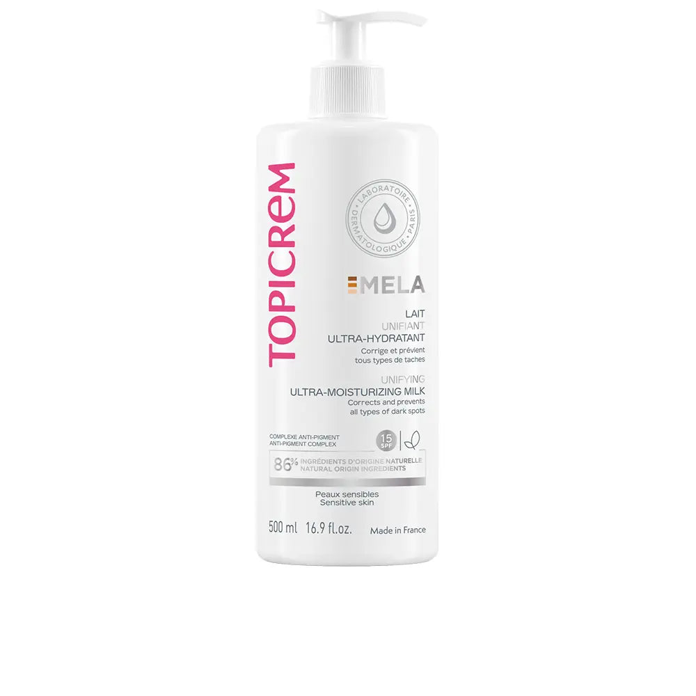 TOPICREM-MELA leite corporal ultra-hidratante unificador SPF15+ 500 ml.-DrShampoo - Perfumaria e Cosmética