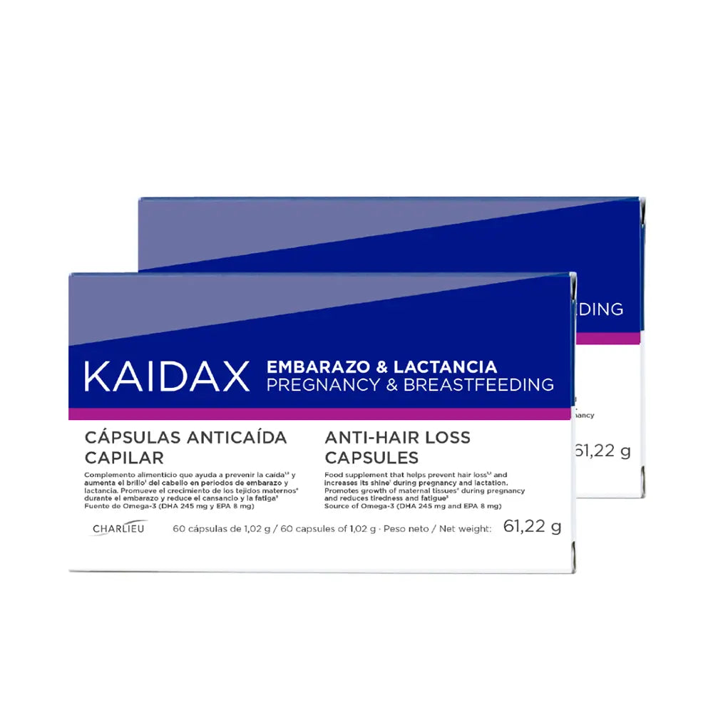 TOPICREM-Pacote de cápsulas KAIDAX para gravidez e amamentação 2 x 60 cápsulas.-DrShampoo - Perfumaria e Cosmética