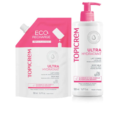 TOPICREM-UH LECHE ULTRA HIDRATANTE + RECARGA 2 u.-DrShampoo - Perfumaria e Cosmética