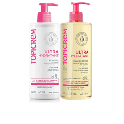 TOPICREM-UH ULTRA HIDRATANTE LEITE + ÓLEO DE BANHO CASE 2 unid.-DrShampoo - Perfumaria e Cosmética