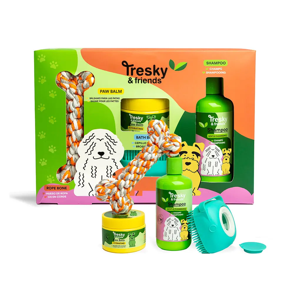 TRESKY & FRIENDS-CONJUNTO DE LIMPEZA PET 4 pcs.-DrShampoo - Perfumaria e Cosmética