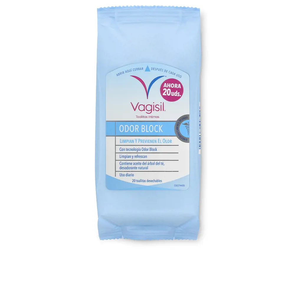 VAGISIL-LENÇOS ÍNTIMOS odorblock 20 u-DrShampoo - Perfumaria e Cosmética