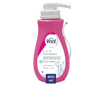 VEET-CREME DEPILATÓRIO PURE SHOWER para peles sensíveis 400 ml-DrShampoo - Perfumaria e Cosmética Imagem principal do produto