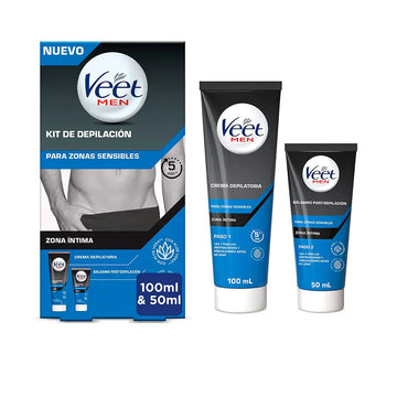 VEET-KIT DE DEPILAÇÃO 2 PASSOS VEET MEN áreas sensíveis 200 ml-DrShampoo - Perfumaria e Cosmética Image principale du produit