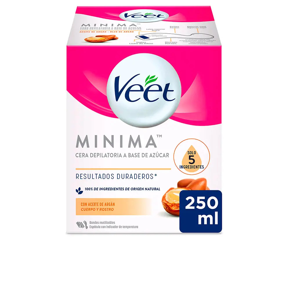 VEET-NATURAL WARM WAX óleo de argan todos os tipos de pele 250 ml-DrShampoo - Perfumaria e Cosmética