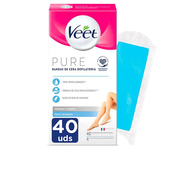 VEET-PURE WAX BANDS pele sensível do corpo 40 u-DrShampoo - Perfumaria e Cosmética Imagen principal del producto
