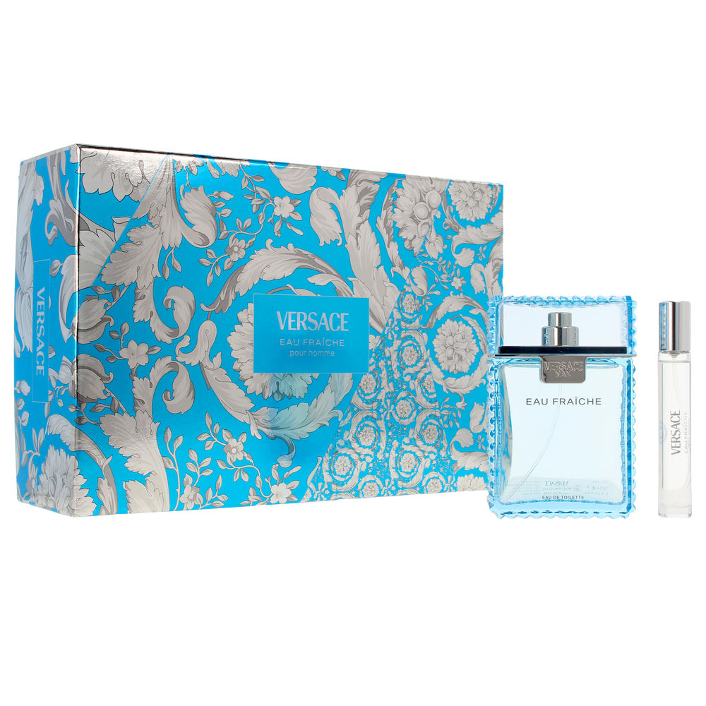 VERSACE-EAU FRAICHE MASCULINO CONJUNTO DE 3 PEÇAS.-DrShampoo - Perfumaria e Cosmética