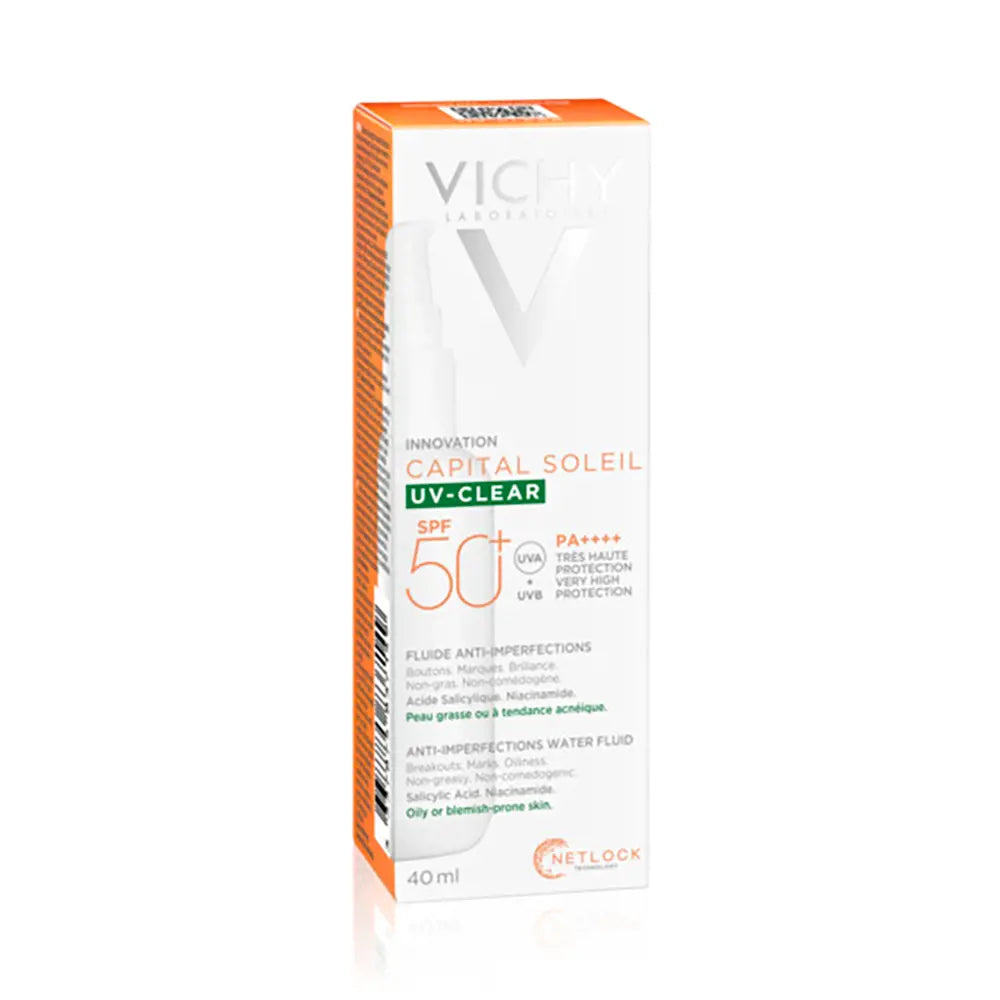 VICHY-CAPITAL SOLEIL FLUIDO ANTI-IMPERFEIÇÕES UV CLEAR FPS 50+ 40 ml-DrShampoo - Perfumaria e Cosmética