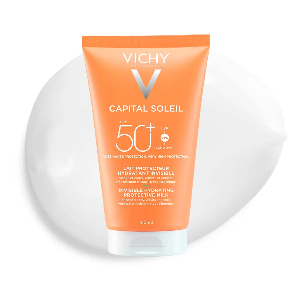 VICHY-CAPITAL SOLEIL Leite Hidratante Invisível para Famílias FPS50+ 150 ml.-DrShampoo - Perfumaria e Cosmética