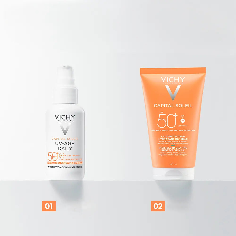 VICHY-CAPITAL SOLEIL Leite Hidratante Invisível para Famílias FPS50+ 150 ml.-DrShampoo - Perfumaria e Cosmética