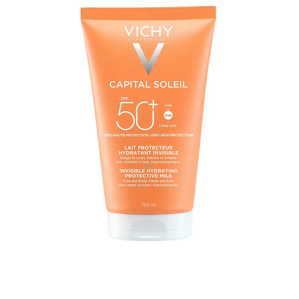 VICHY-CAPITAL SOLEIL Leite Hidratante Invisível para Famílias FPS50+ 150 ml.-DrShampoo - Perfumaria e Cosmética