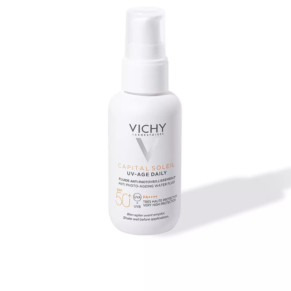VICHY-CAPITAL SOLEIL UV AGE protetor solar diário fluido FPS 50+ 40 ml-DrShampoo - Perfumaria e Cosmética
