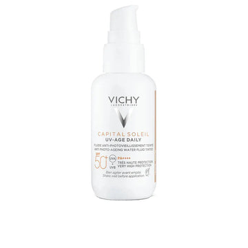VICHY-CAPITAL SOLEIL UV AGE protetor solar diário fluido cor clara FPS 50+ 40 ml-DrShampoo - Perfumaria e Cosmética Imagem principal do produto