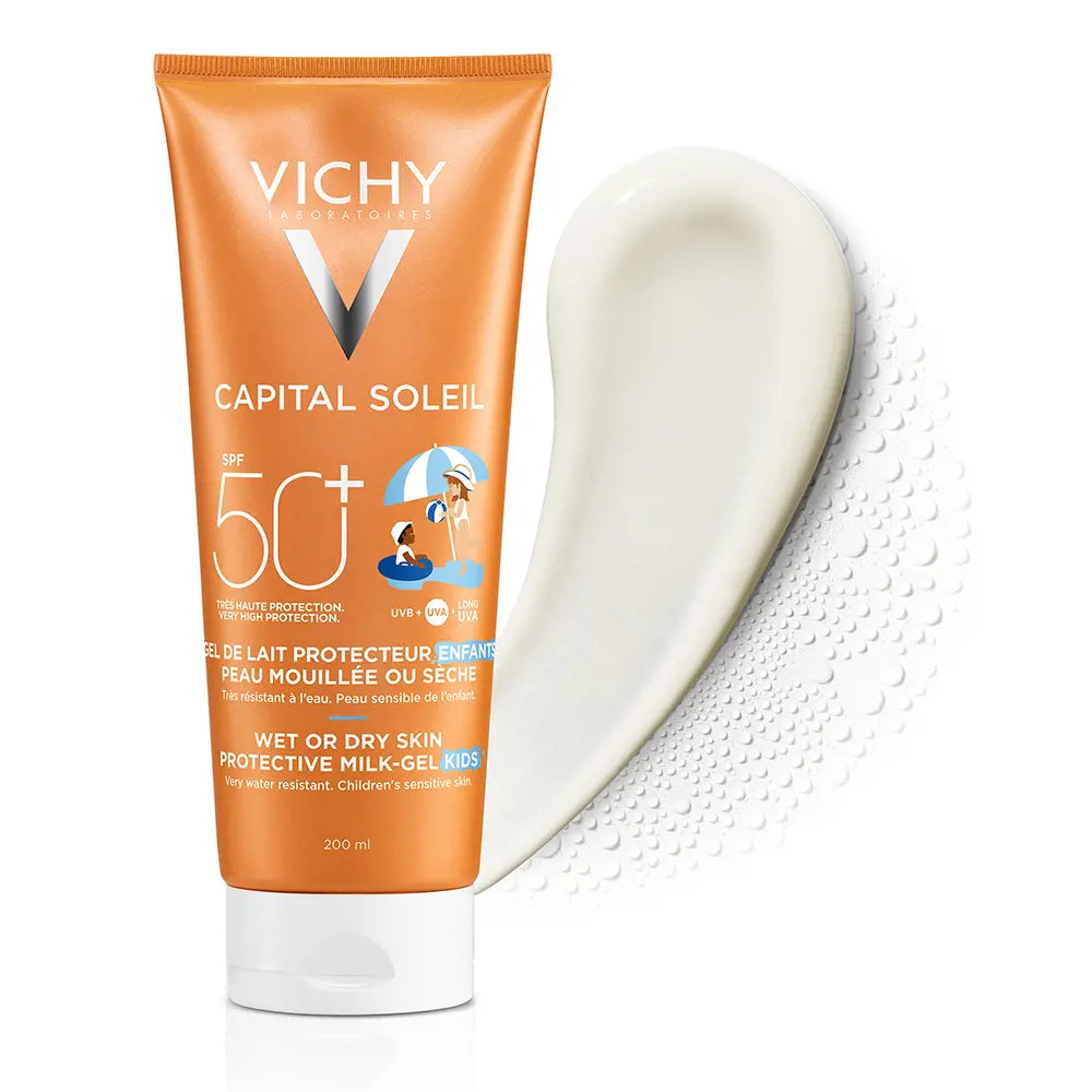 VICHY-CAPITAL SOLEIL gel pele molhada crianças FPS50 200 ml-DrShampoo - Perfumaria e Cosmética