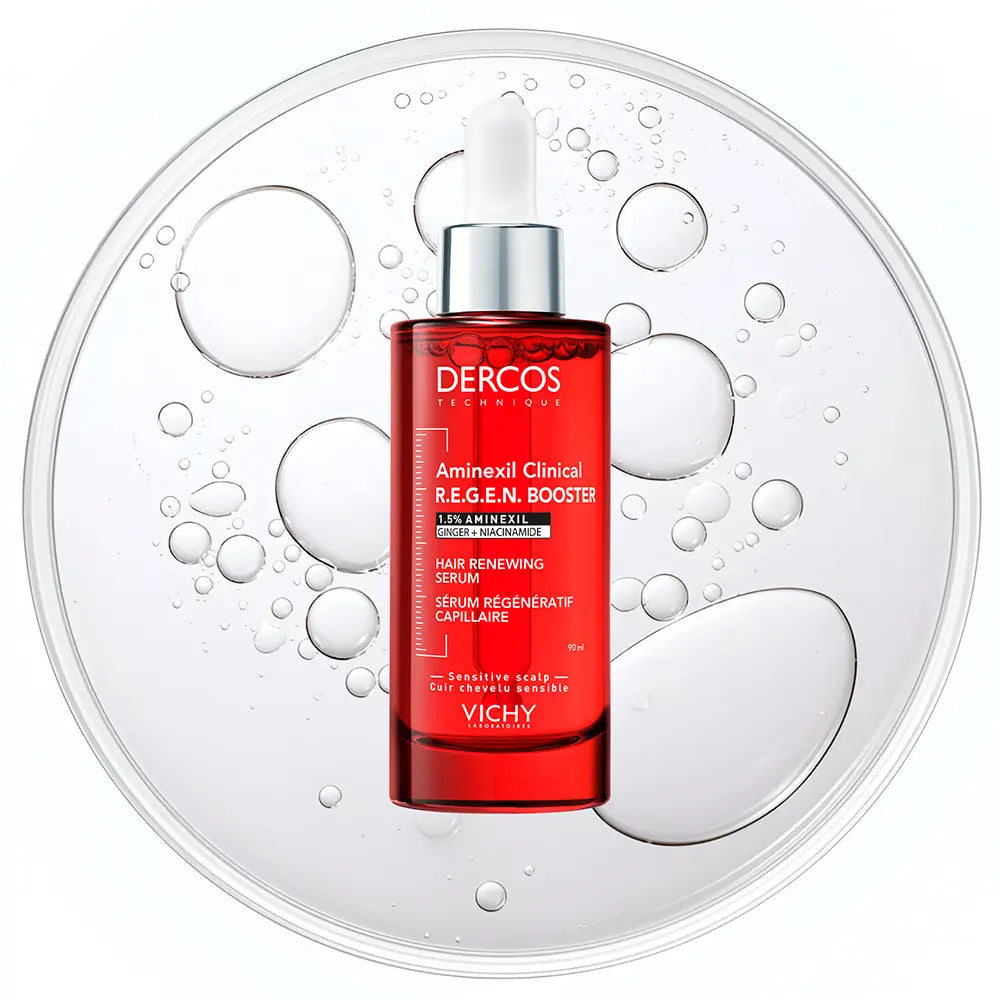 VICHY-DERCOS AMINEXIL CLINICAL REGEN booster serum antiqueda e regeneração capilar 90 ml-DrShampoo - Perfumaria e Cosmética