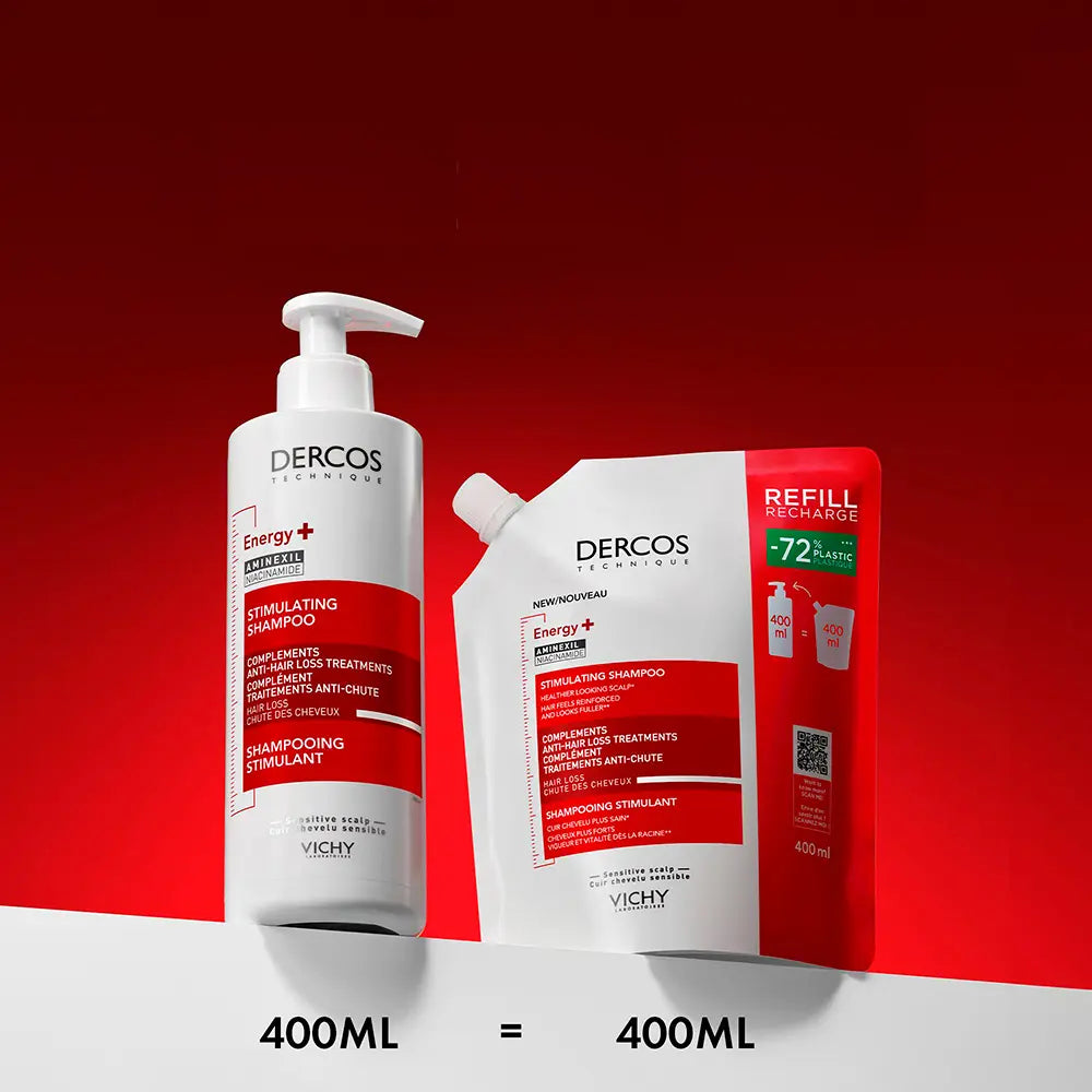 VICHY-DERCOS ENERGY+ Shampoo Estimulante Refil 400 ml-DrShampoo - Perfumaria e Cosmética