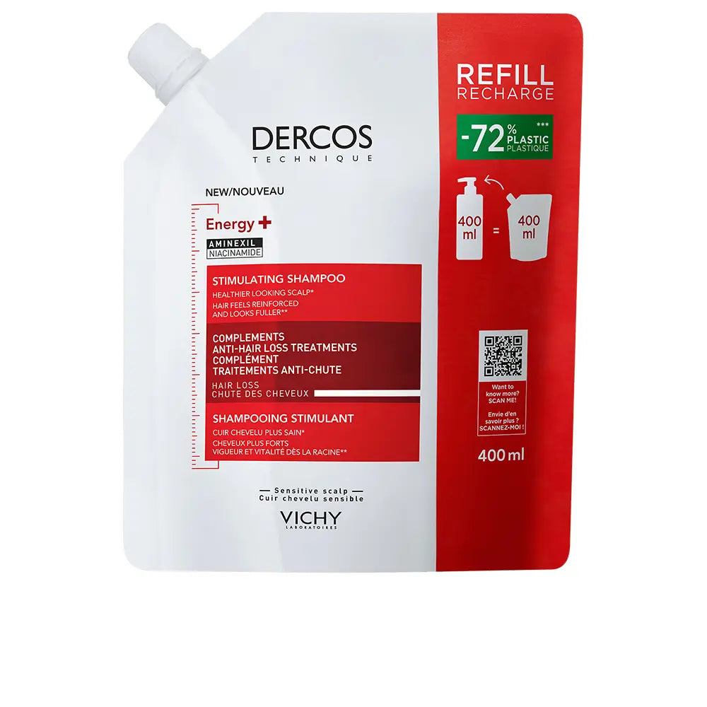 VICHY-DERCOS ENERGY+ Shampoo Estimulante Refil 400 ml-DrShampoo - Perfumaria e Cosmética Main image