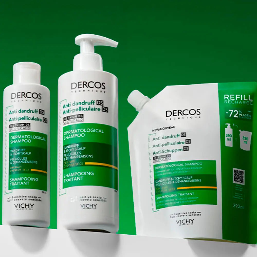 VICHY-DERCOS anticaspa cabelo seco recarga 500 ml-DrShampoo - Perfumaria e Cosmética
