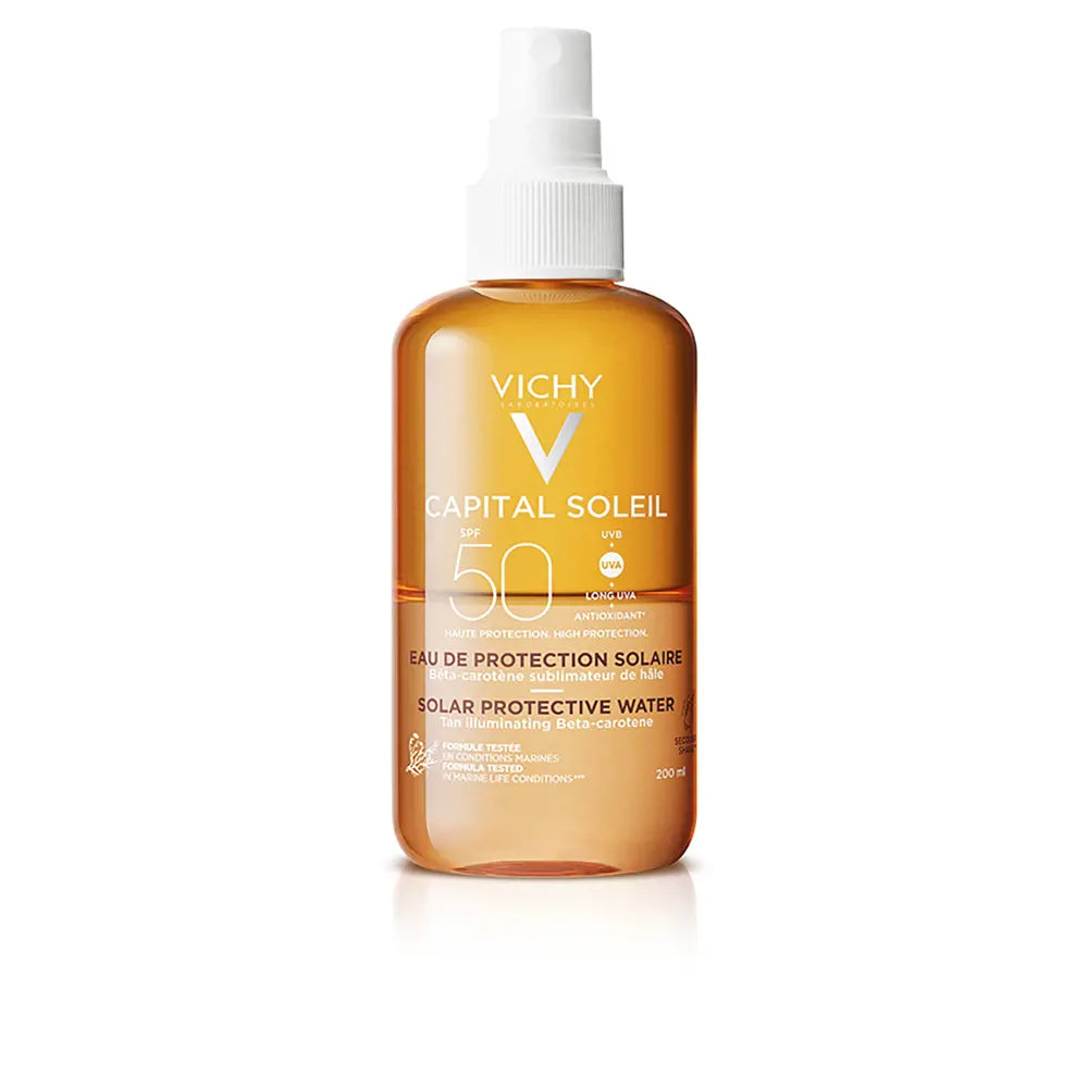 VICHY-IDÉAL SOLEIL água de proteção solar bronzeado SPF50 200 ml.-DrShampoo - Perfumaria e Cosmética