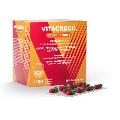 VITACRECIL COMPLEX-Cápsulas VITACRECIL COMPLEX FORTE para cabelos e unhas 180 unidades-DrShampoo - Perfumaria e Cosmética