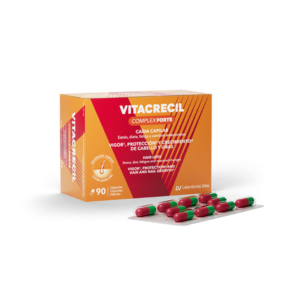 VITACRECIL COMPLEX-Cápsulas VITACRECIL COMPLEX FORTE para cabelos e unhas 90 unidades-DrShampoo - Perfumaria e Cosmética