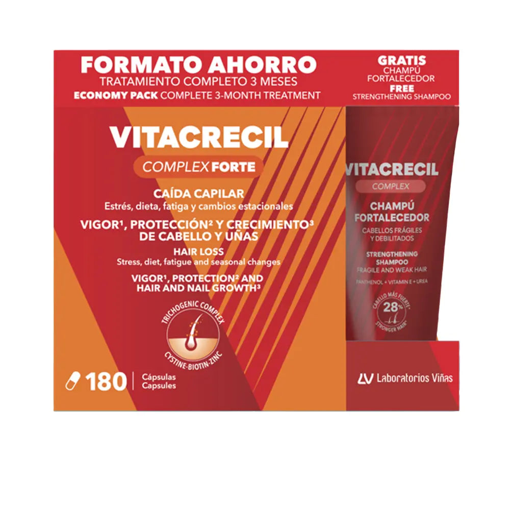 VITACRECIL COMPLEX-Cápsulas VITACRECIL COMPLEX FORTE + shampoo 2 unidades-DrShampoo - Perfumaria e Cosmética