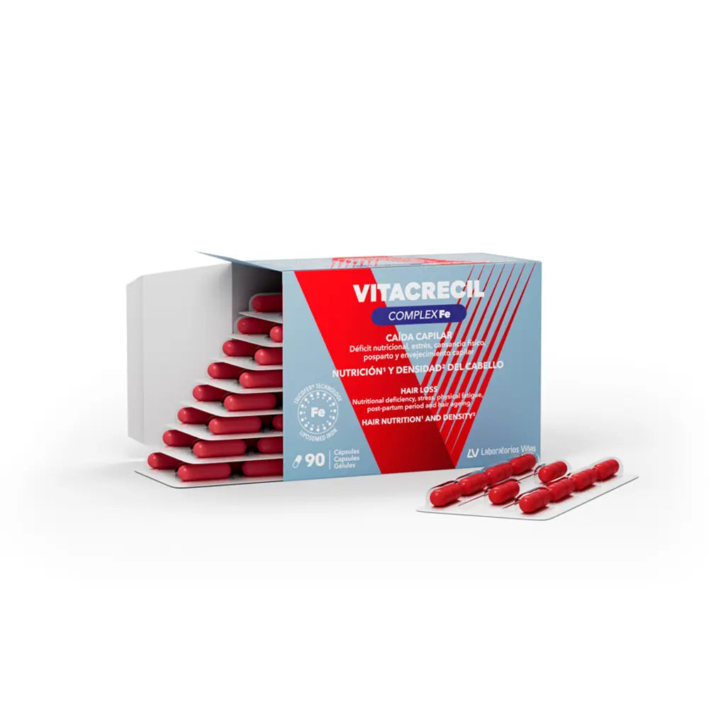 VITACRECIL COMPLEX-VITACRECIL COMPLEX FE queda capilar cápsulas 90 unidades-DrShampoo - Perfumaria e Cosmética