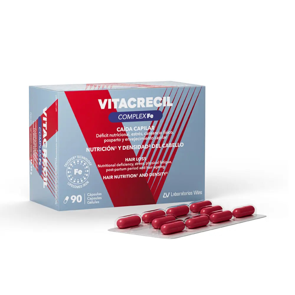 VITACRECIL COMPLEX-VITACRECIL COMPLEX FE queda capilar cápsulas 90 unidades-DrShampoo - Perfumaria e Cosmética