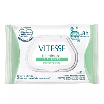 VITESSE-TRI-MINERAL PELA MISTA toalhetes desmaquilhantes 25 u.-DrShampoo - Perfumaria e Cosmética Main image