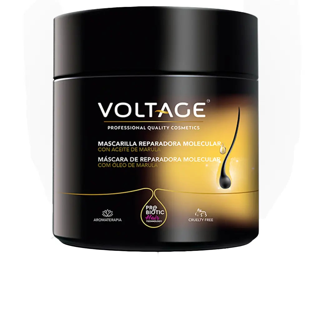 VOLTAGE COSMETICS-Máscara de reparação com tecnologia capilar pré-biótica e óleo de marula 500 ml.-DrShampoo - Perfumaria e Cosmética