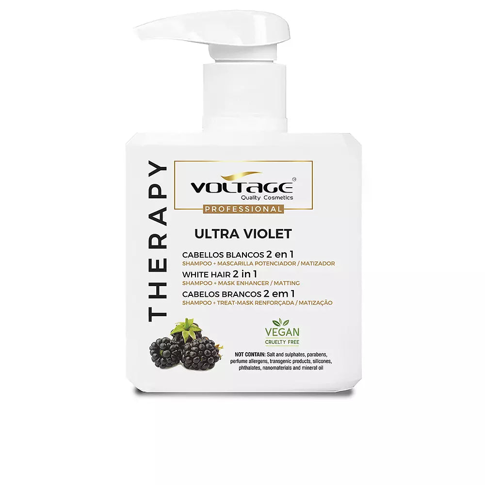 VOLTAGE COSMETICS-THERAPY ULTRA VIOLET cabelo branco 2 em 1 shampoo-máscara-DrShampoo - Perfumaria e Cosmética