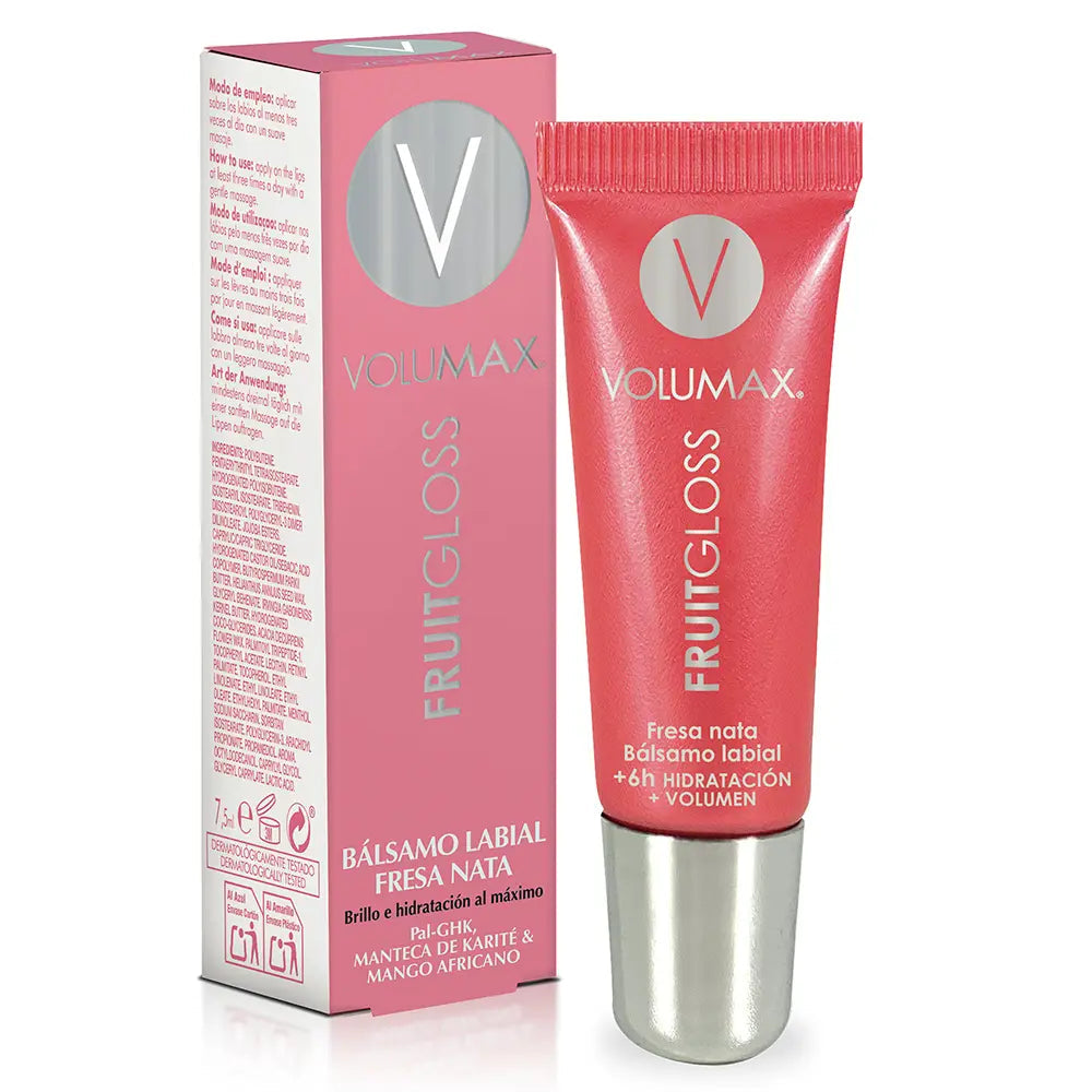 VOLUMAX-Hidratação de Lábios Fruitgloss Morango e Chantilly 7,5 ml-DrShampoo - Perfumaria e Cosmética