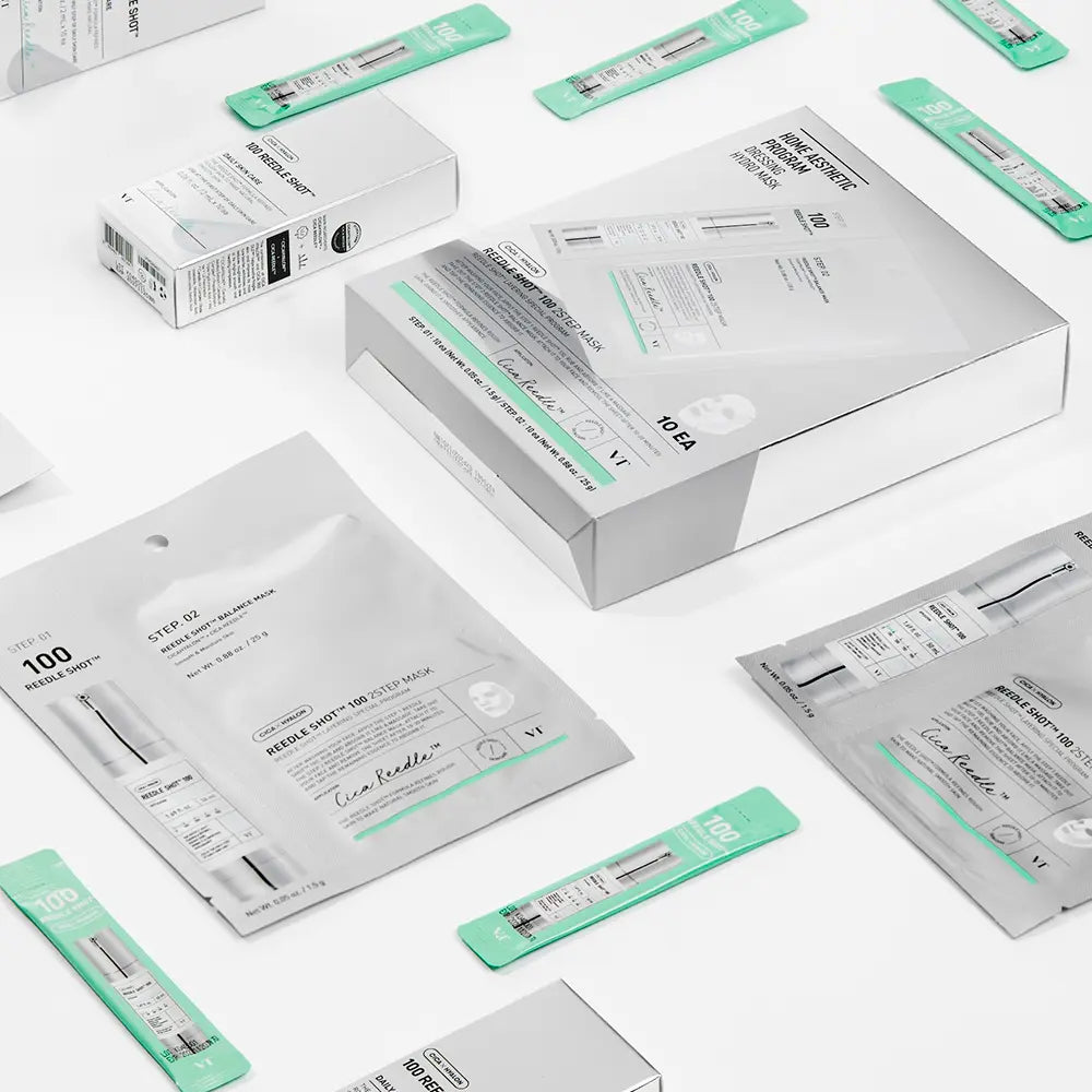 VT COSMETICS-Máscara de microagulhamento VT REEDLE SHOT 700 em 2 etapas, 25 g-DrShampoo - Perfumaria e Cosmética