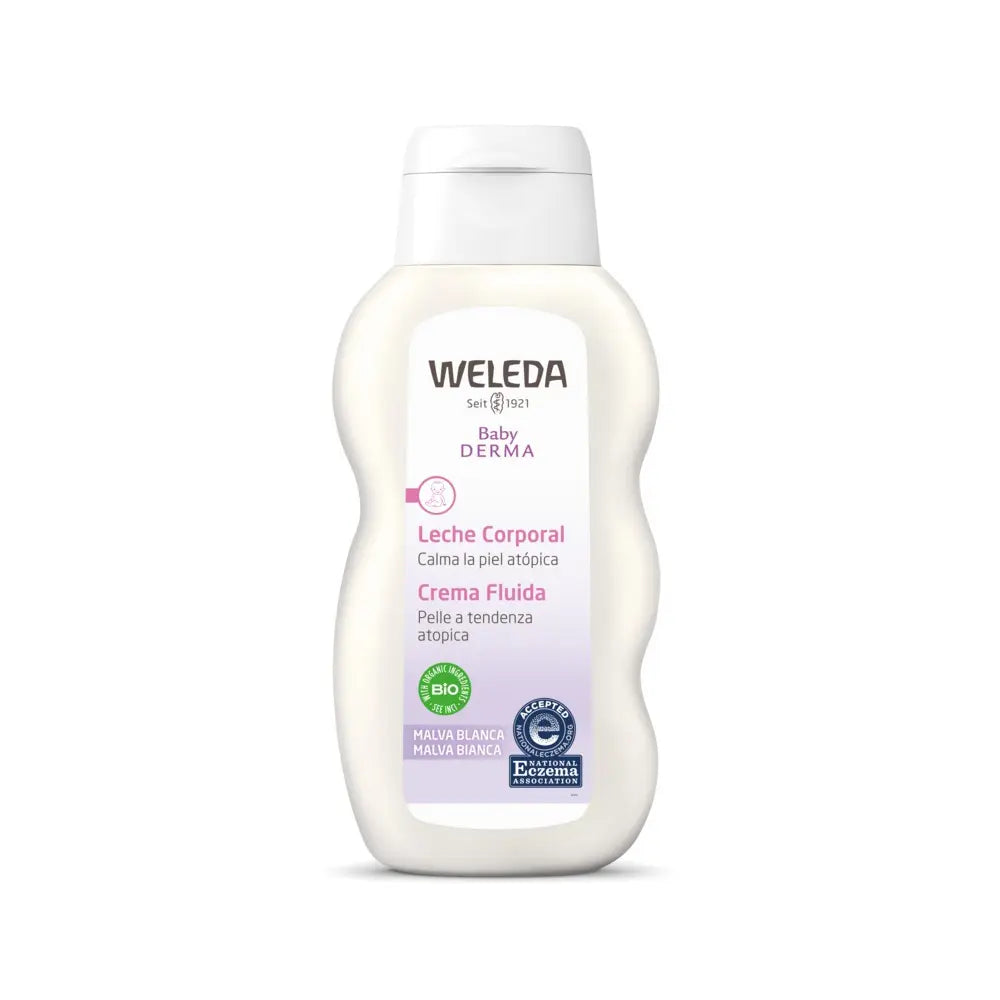 WELEDA-BABY DERMA leite corporal de malva branca 200 ml-DrShampoo - Perfumaria e Cosmética