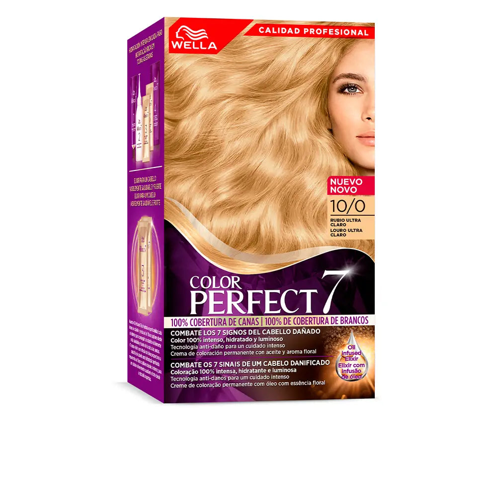 WELLA COLOR PERFECT 7-WELLA COLOR PERFECT 7 100 cobertura de cinza 10 0 loiro ultra claro-DrShampoo - Perfumaria e Cosmética