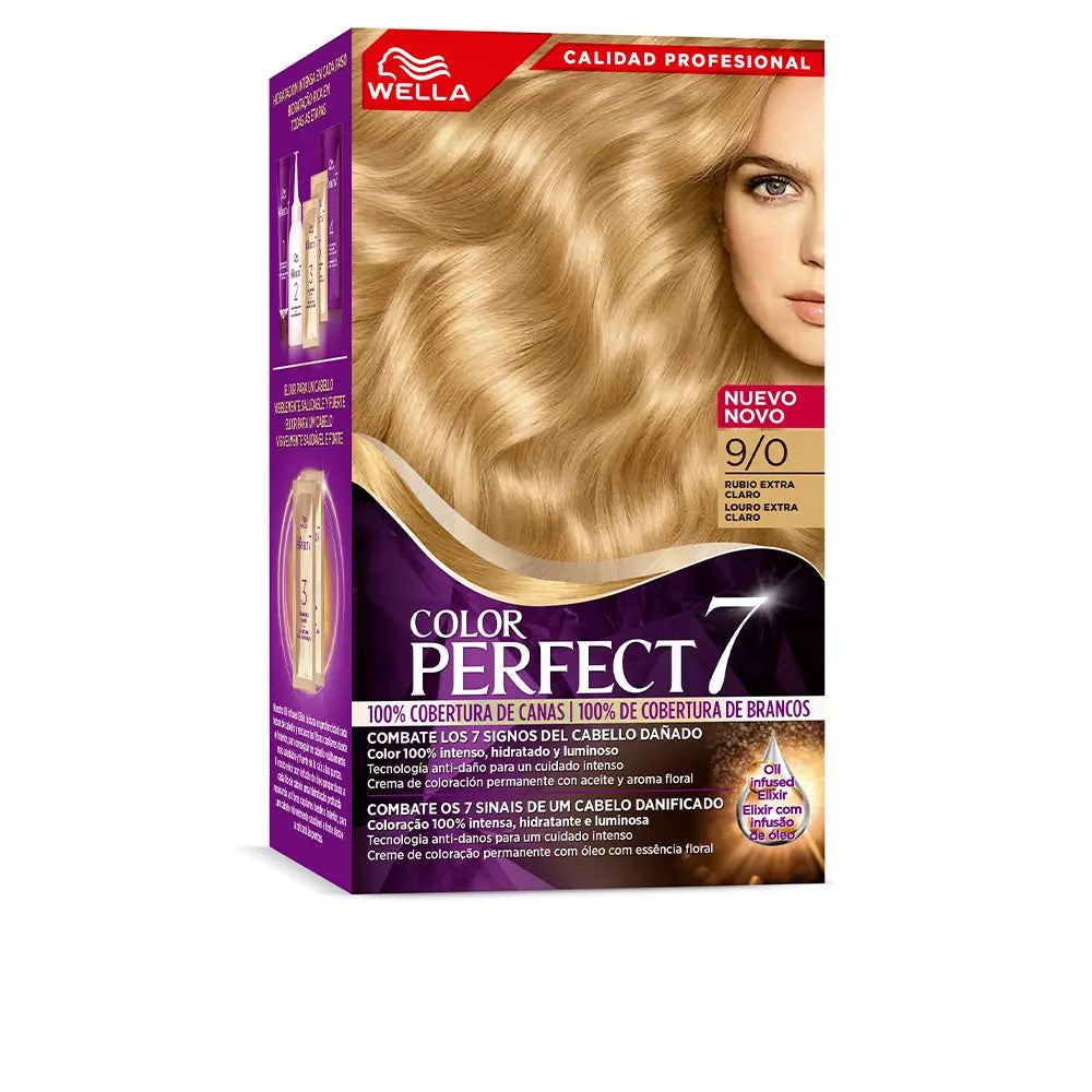 WELLA COLOR PERFECT 7-WELLA COLOR PERFECT 7 100 cobertura de cinza 9 0 loiro extra claro-DrShampoo - Perfumaria e Cosmética