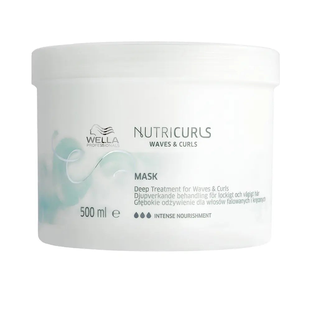 WELLA PROFESSIONALS-Máscara de Cabelo NUTRICURLS com Curls e Waves 500 ml.-DrShampoo - Perfumaria e Cosmética