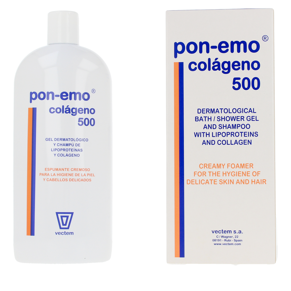 XHEKPON-PON-EMO COLÁGENO 500 gel dermatológico e champô 500 ml.-DrShampoo - Perfumaria e Cosmética