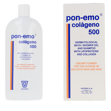 PON-EMO COLÁGENO 500 gel dermatológico e champô 500 ml. Imagen secundaria del producto