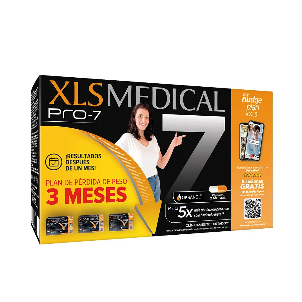 XLS MEDICAL-XLS MEDICAL PRO 7 NUDGE 3 x 180 cápsulas-DrShampoo - Perfumaria e Cosmética