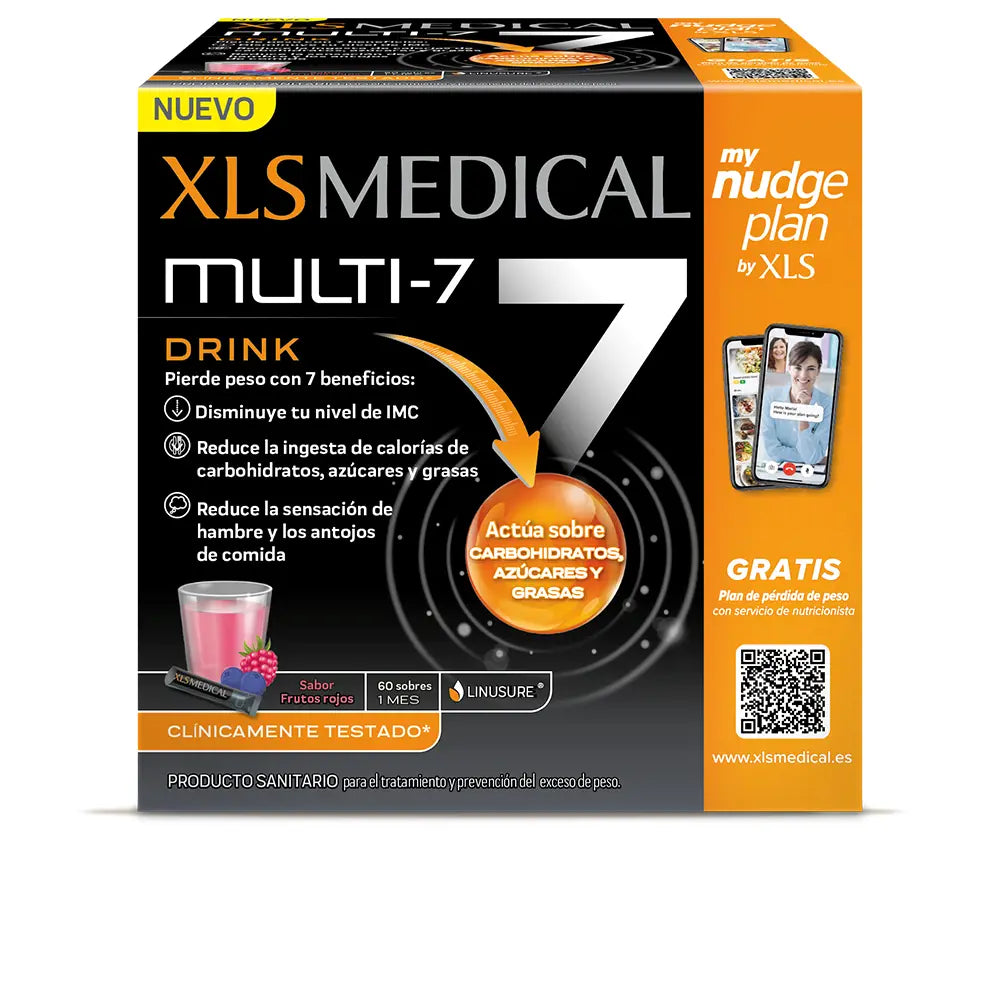 XLS MEDICAL-XLS MEDICAL multi-7 60 saquetas-DrShampoo - Perfumaria e Cosmética